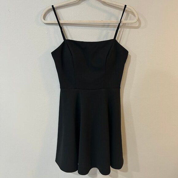 B. Darlin Juniors Black Spaghetti Strap Fit & Flare Mini Dress Size XL 9/10 - Picture 3 of 7